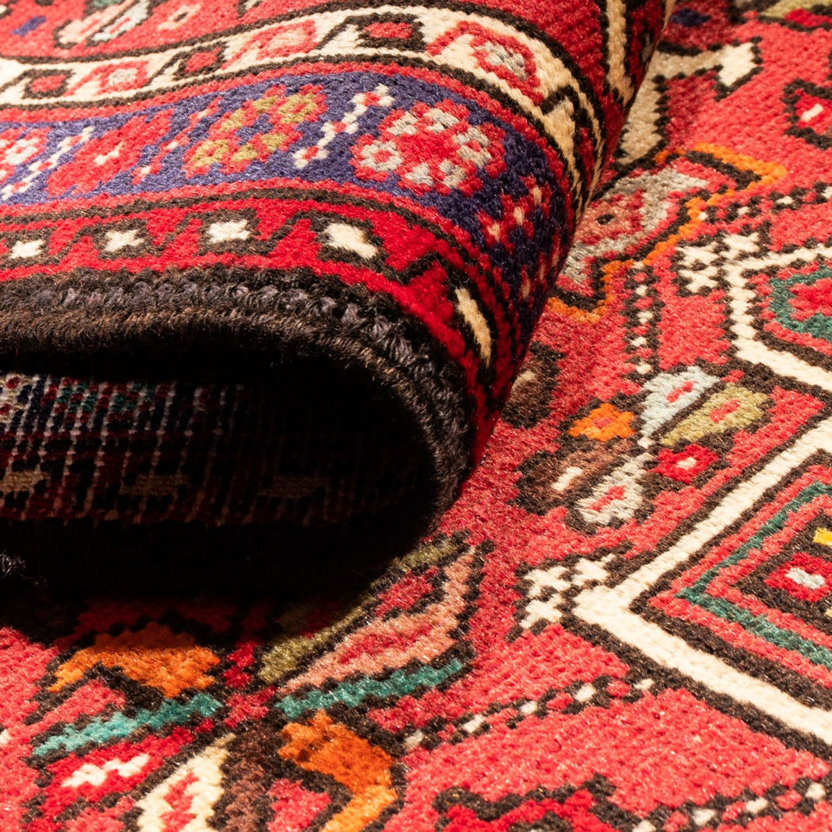 Tapis de couloir Tapis persan - Nomadic - 257 x 72 cm - rouge