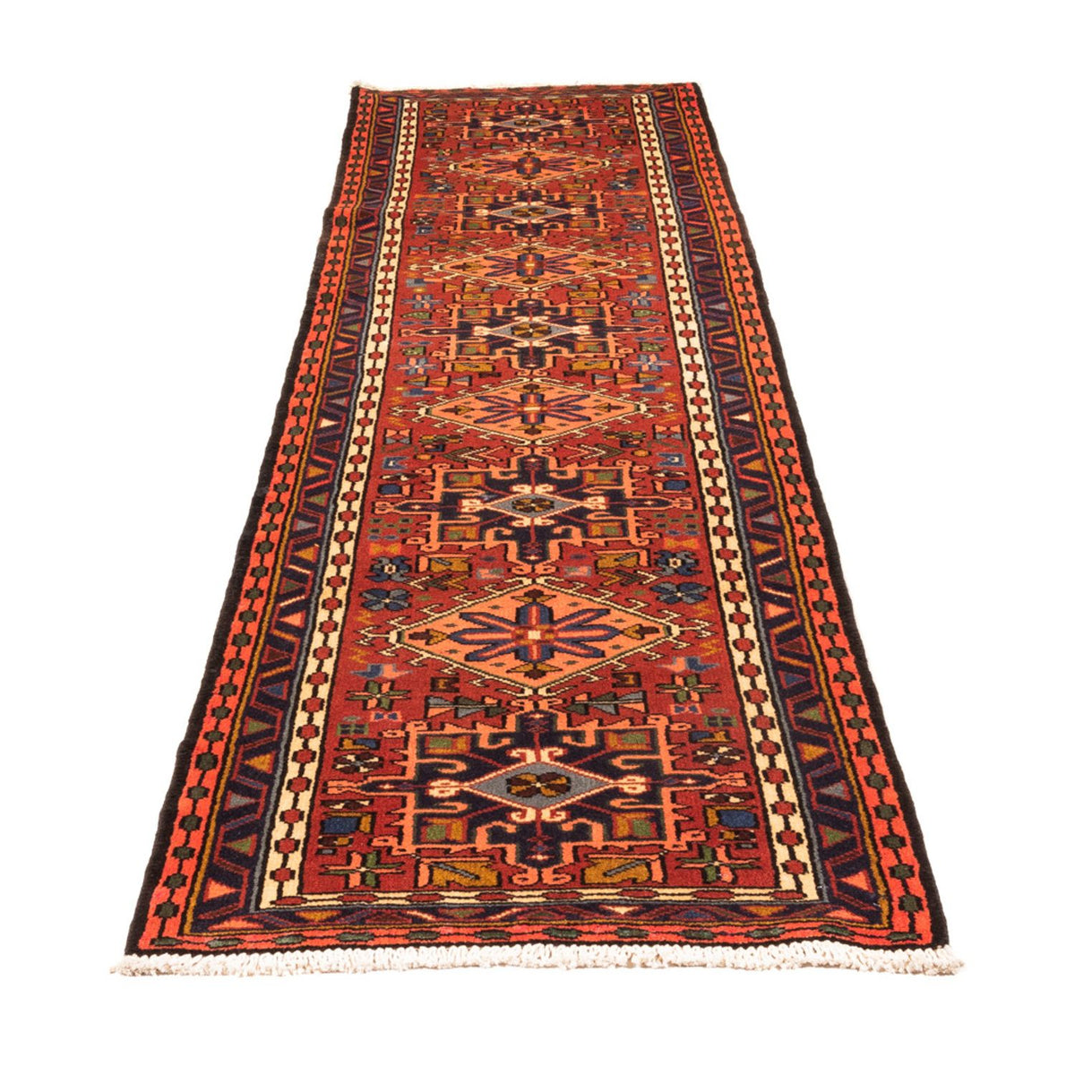 Tapis de couloir Tapis persan - Nomadic - 288 x 76 cm - rouge