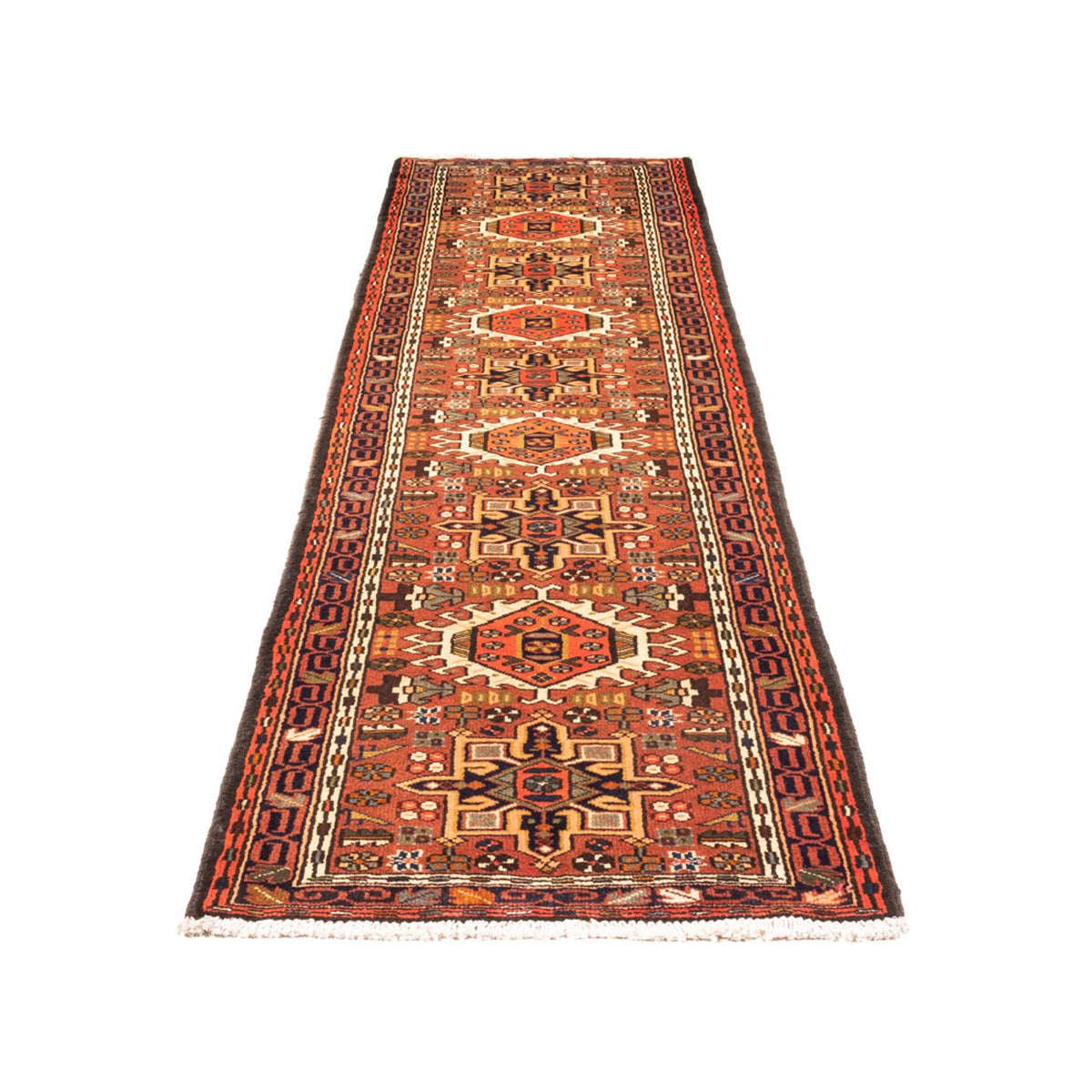 Tapis de couloir Tapis persan - Nomadic - 288 x 75 cm - rouge