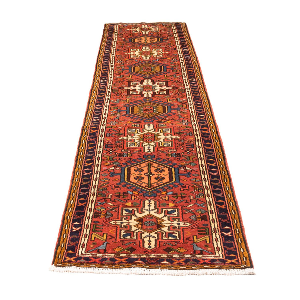 Tapis de couloir Tapis persan - Nomadic - 308 x 71 cm - rouge