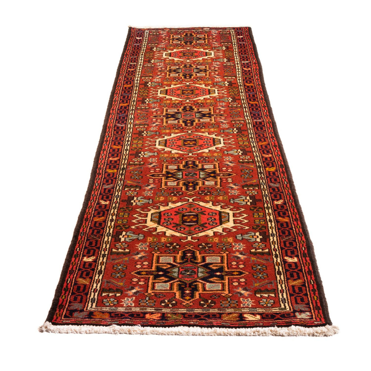 Tapis de couloir Tapis persan - Nomadic - 298 x 73 cm - rouge