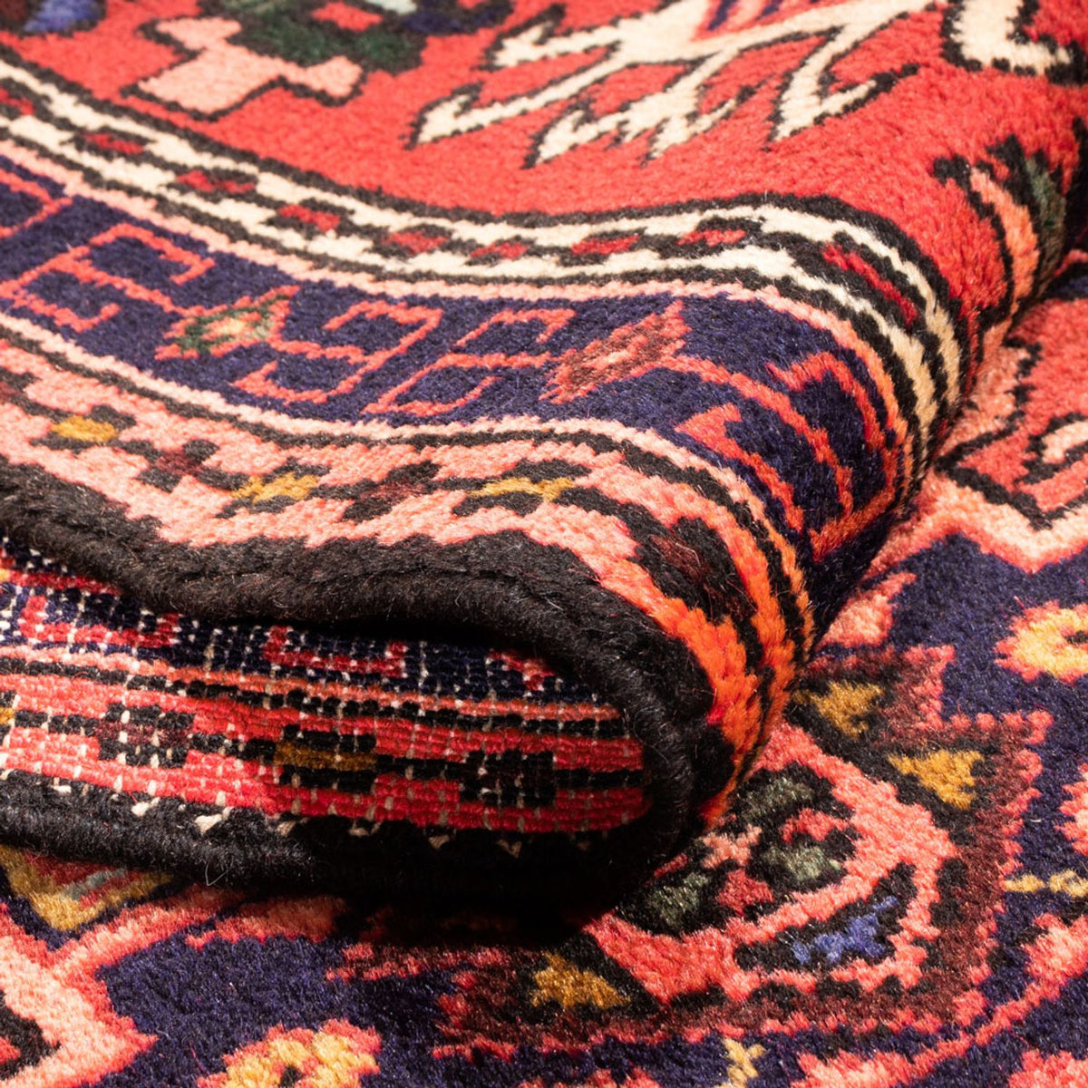 Tapis de couloir Tapis persan - Nomadic - 295 x 62 cm - rouge