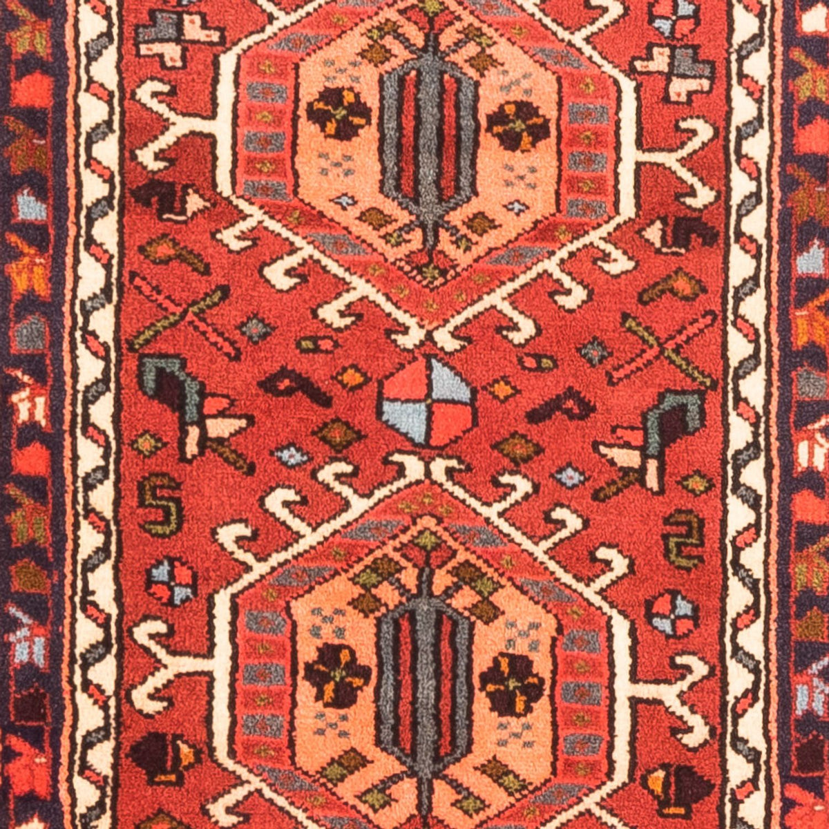 Tapis de couloir Tapis persan - Nomadic - 276 x 75 cm - rouge