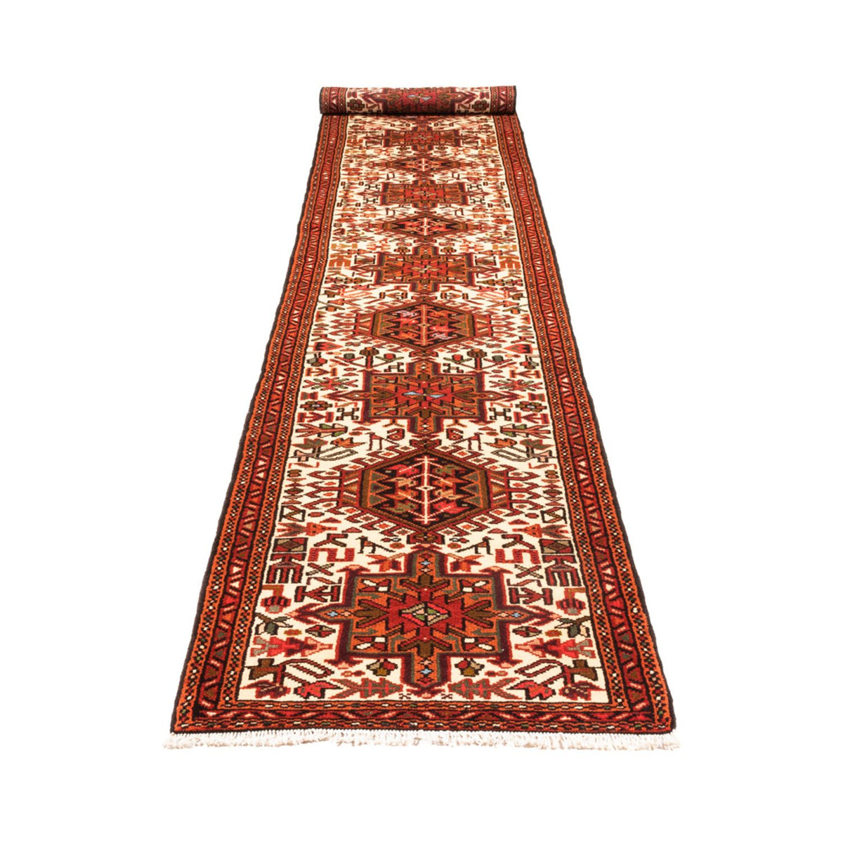 Tapis de couloir Tapis persan - Nomadic - 468 x 74 cm - crème