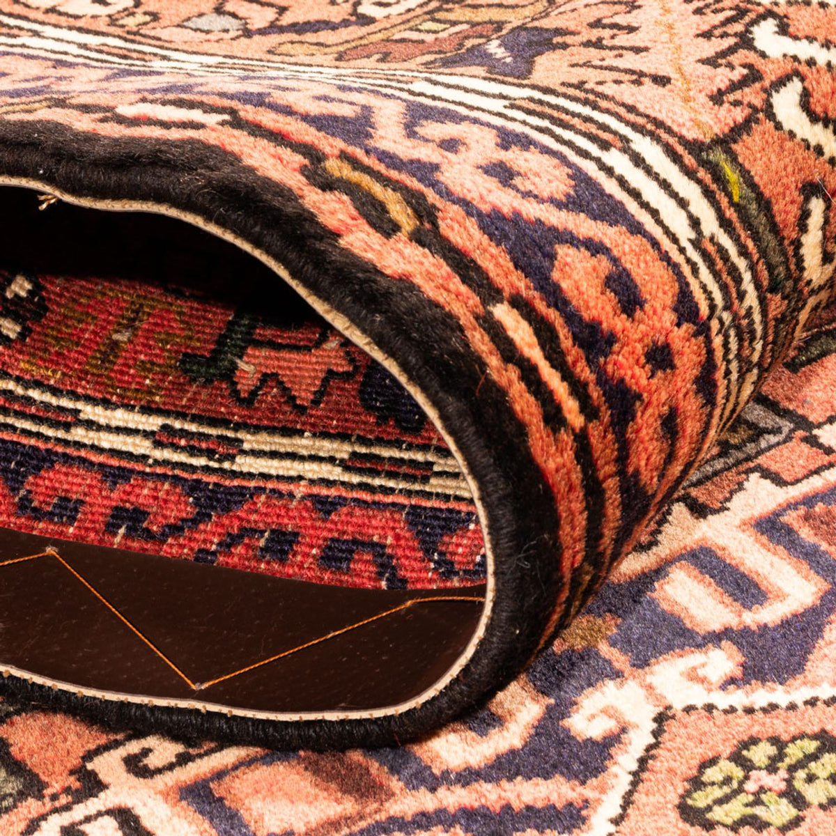 Tapis de couloir Tapis persan - Nomadic - 196 x 64 cm - rouge