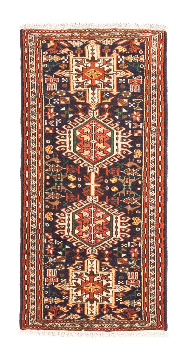 Tapis persan - Nomadic - 146 x 70 cm - bleu foncé