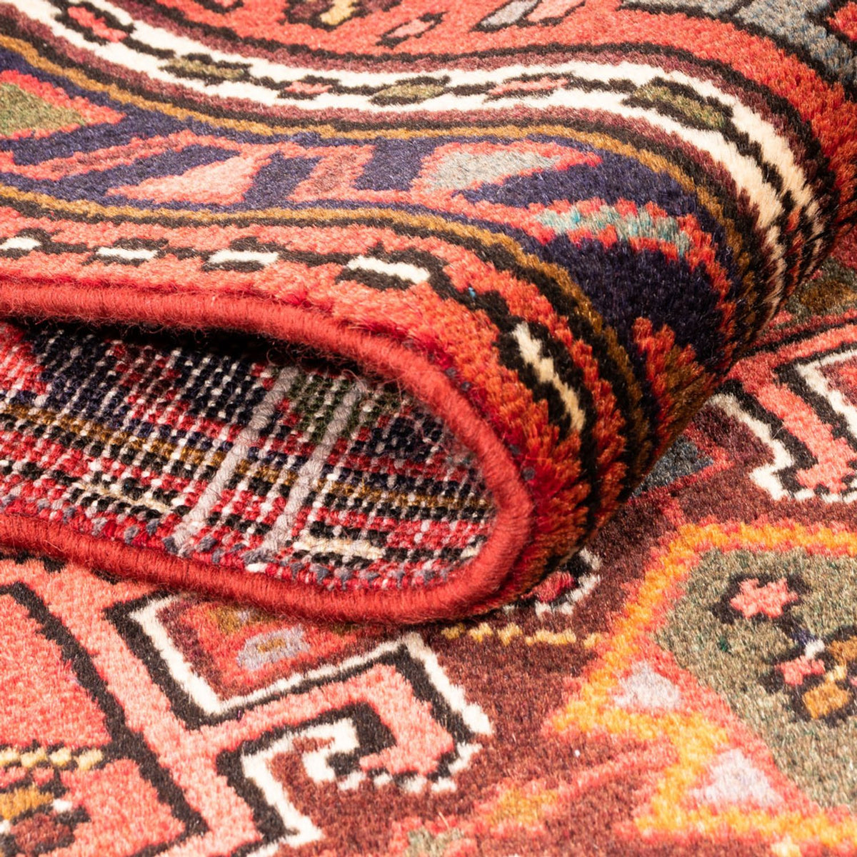 Tapis de couloir Tapis persan - Nomadic - 207 x 61 cm - rouge