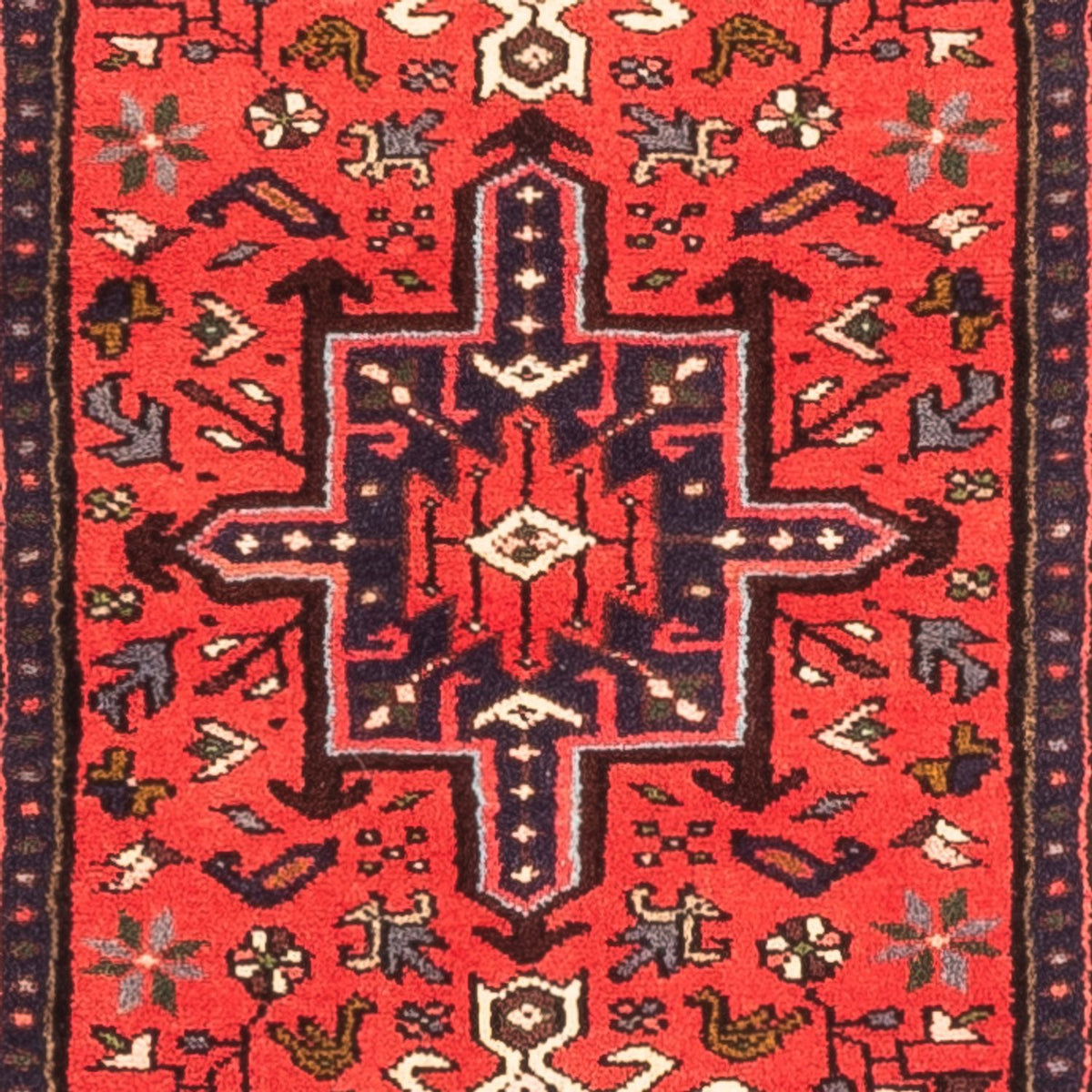 Tapis de couloir Tapis persan - Nomadic - 200 x 69 cm - rouge