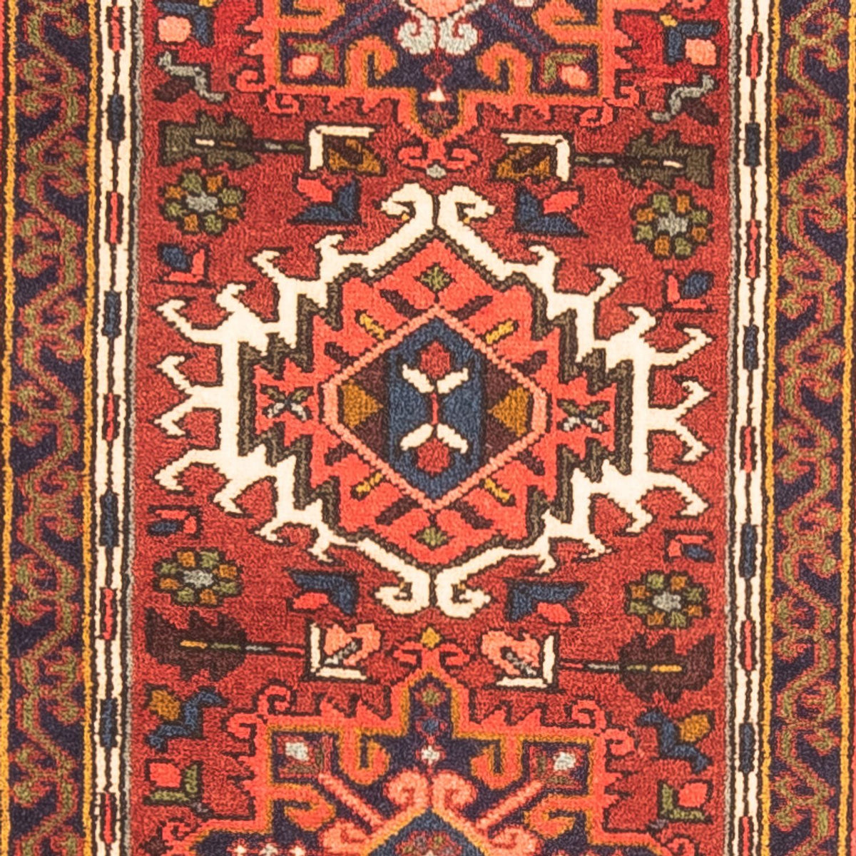 Tapis de couloir Tapis persan - Nomadic - 206 x 64 cm - rouge