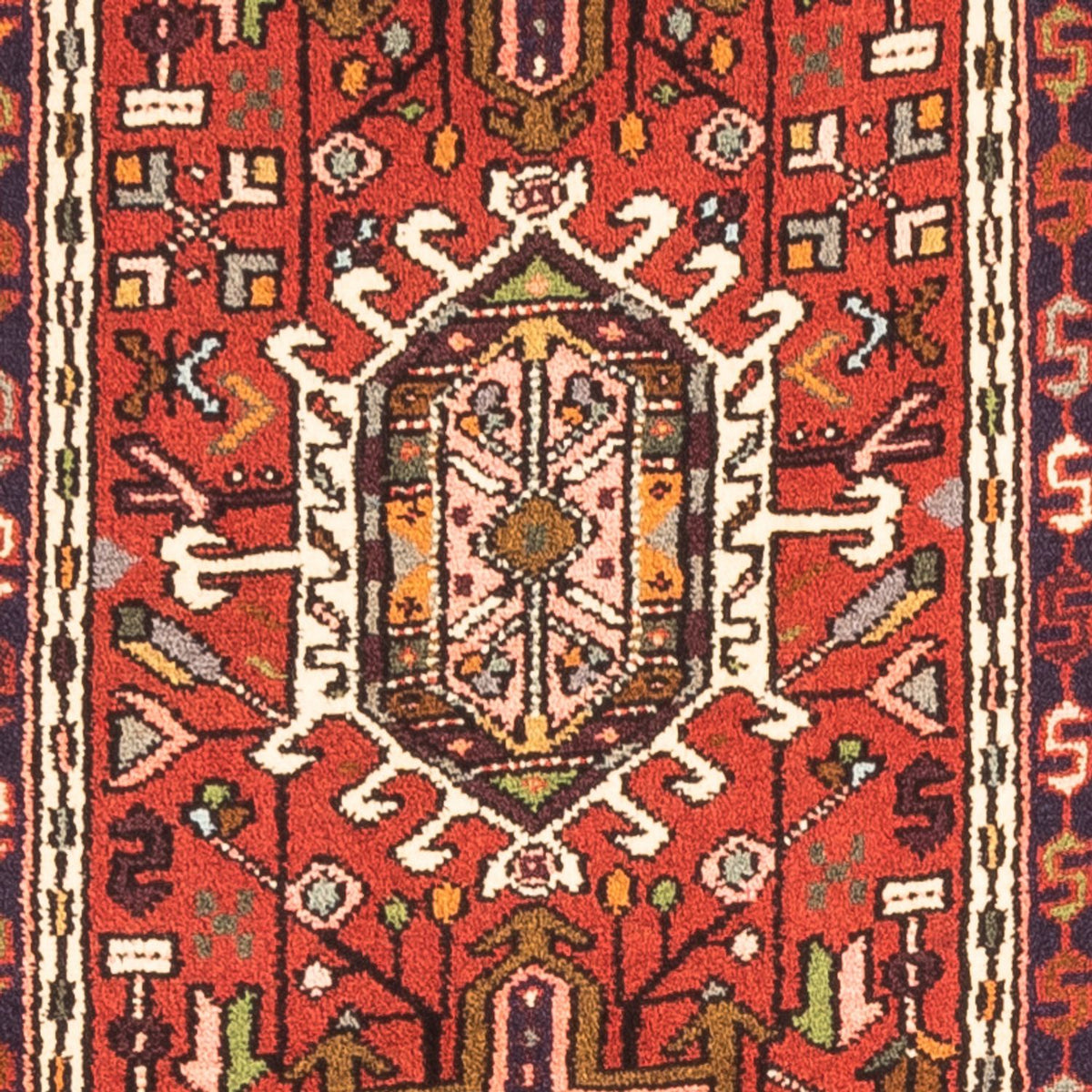 Tapis de couloir Tapis persan - Nomadic - 285 x 70 cm - rouge