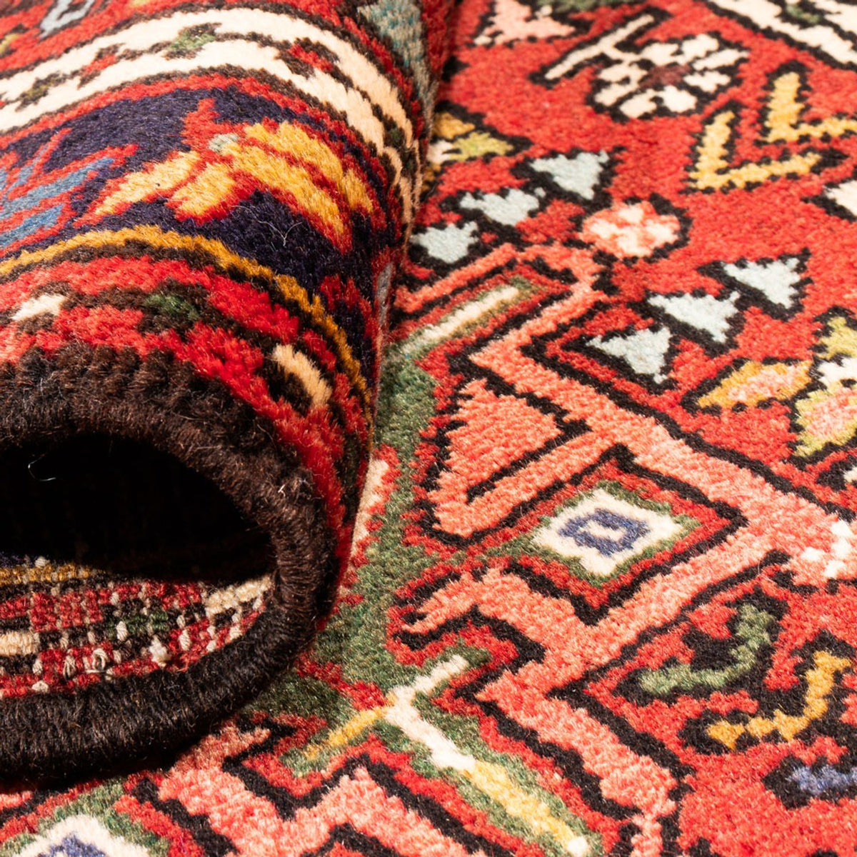 Tapis de couloir Tapis persan - Nomadic - 275 x 74 cm - rouge