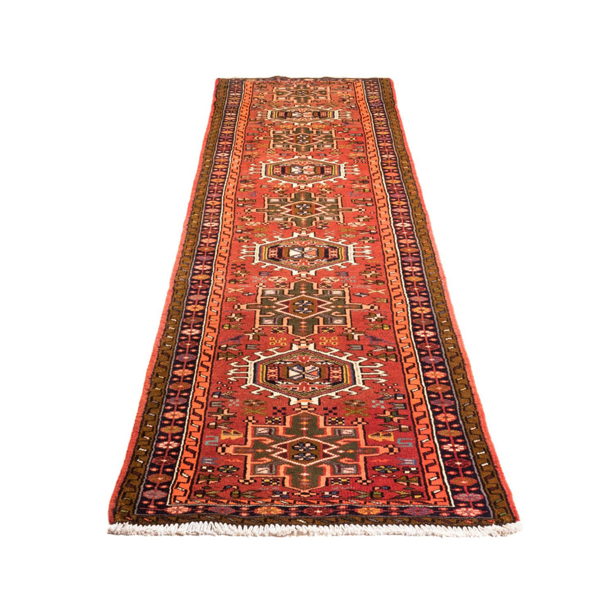 Tapis de couloir Tapis persan - Nomadic - 292 x 66 cm - rouge