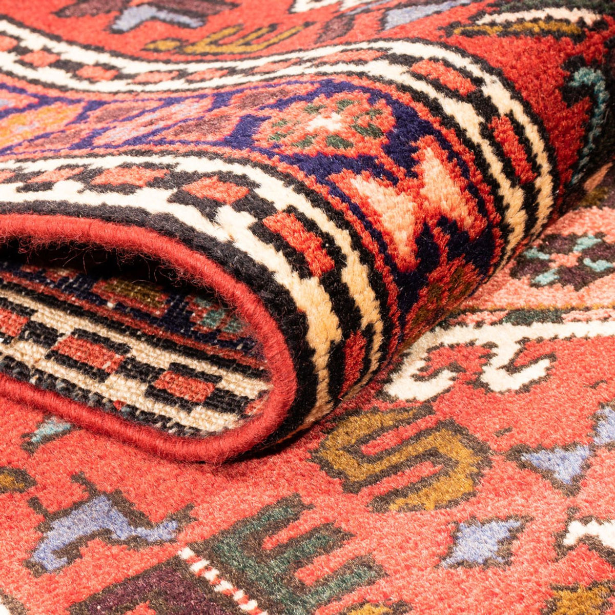 Tapis de couloir Tapis persan - Nomadic - 284 x 69 cm - rouge