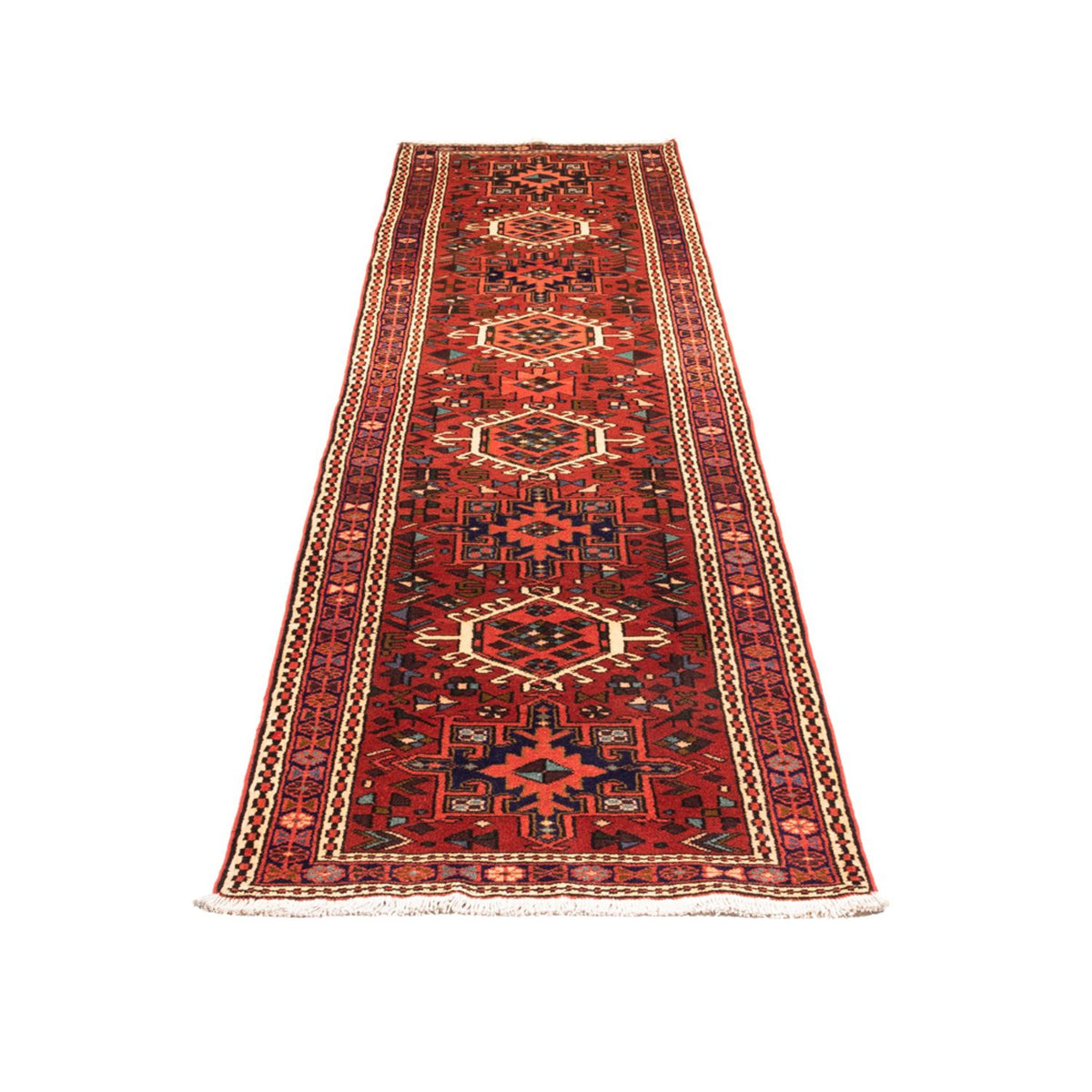 Tapis de couloir Tapis persan - Nomadic - 284 x 69 cm - rouge