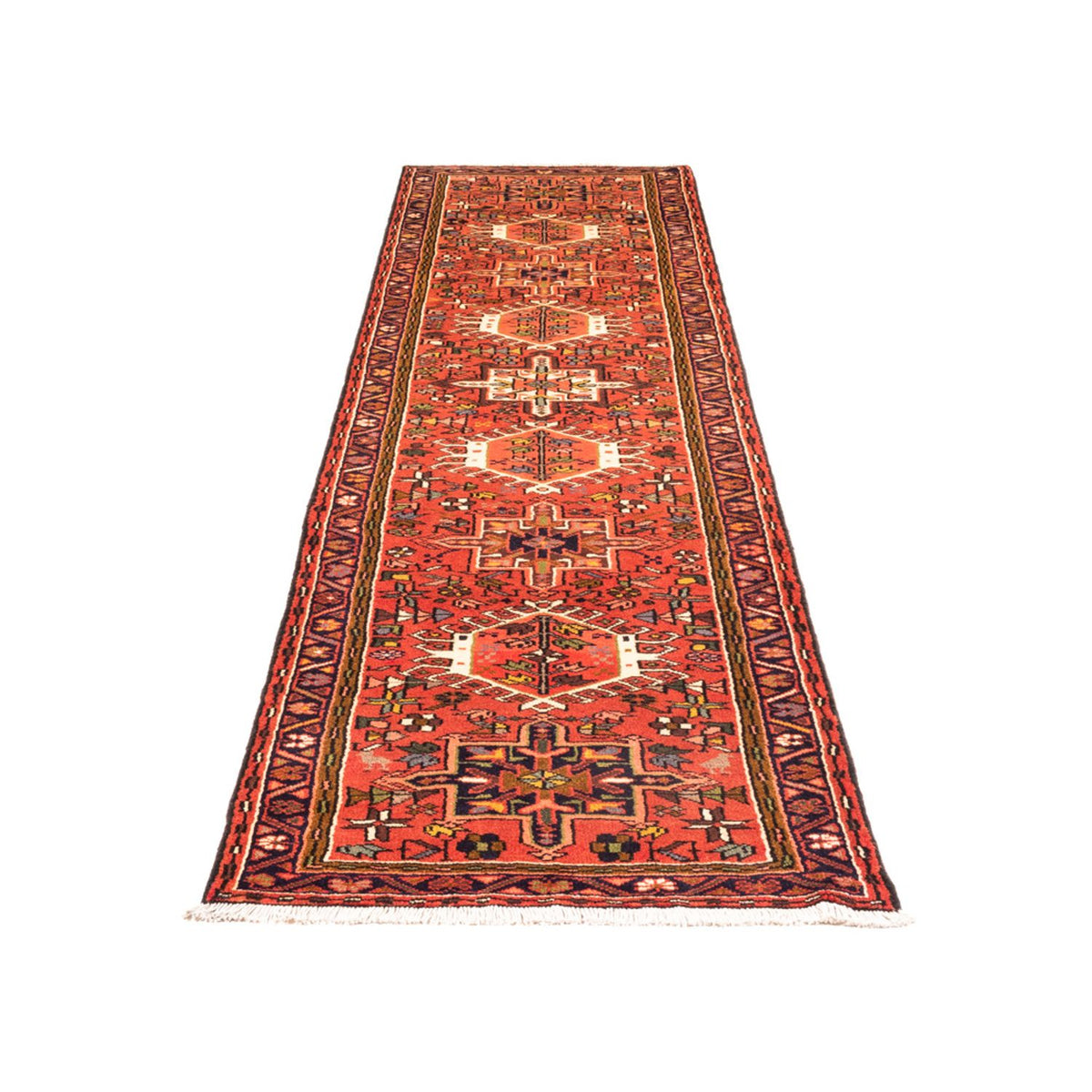 Tapis de couloir Tapis persan - Nomadic - 286 x 76 cm - rouge