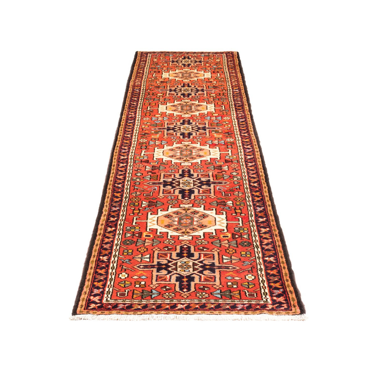 Tapis de couloir Tapis persan - Nomadic - 292 x 77 cm - rouge