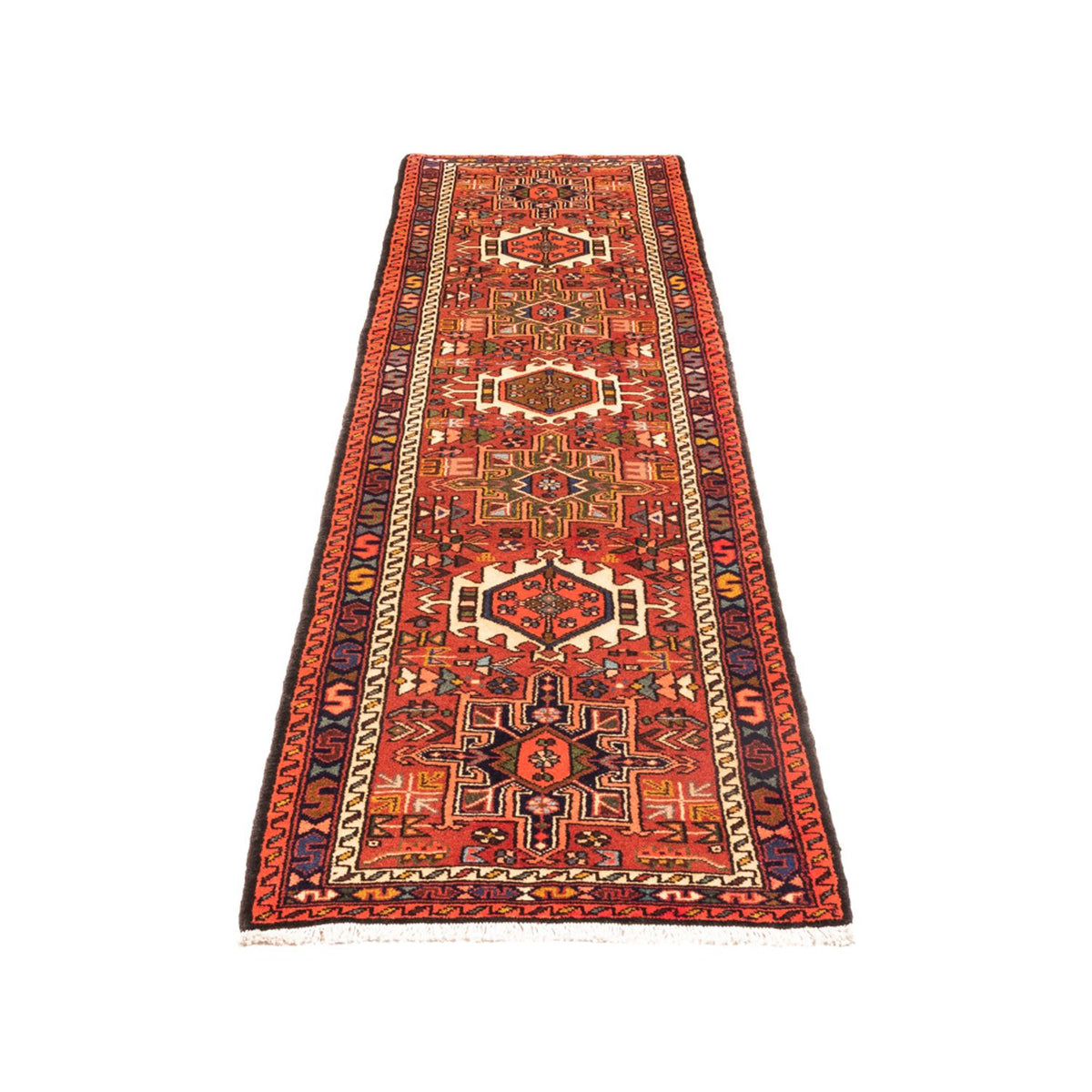 Tapis de couloir Tapis persan - Nomadic - 282 x 74 cm - rouge
