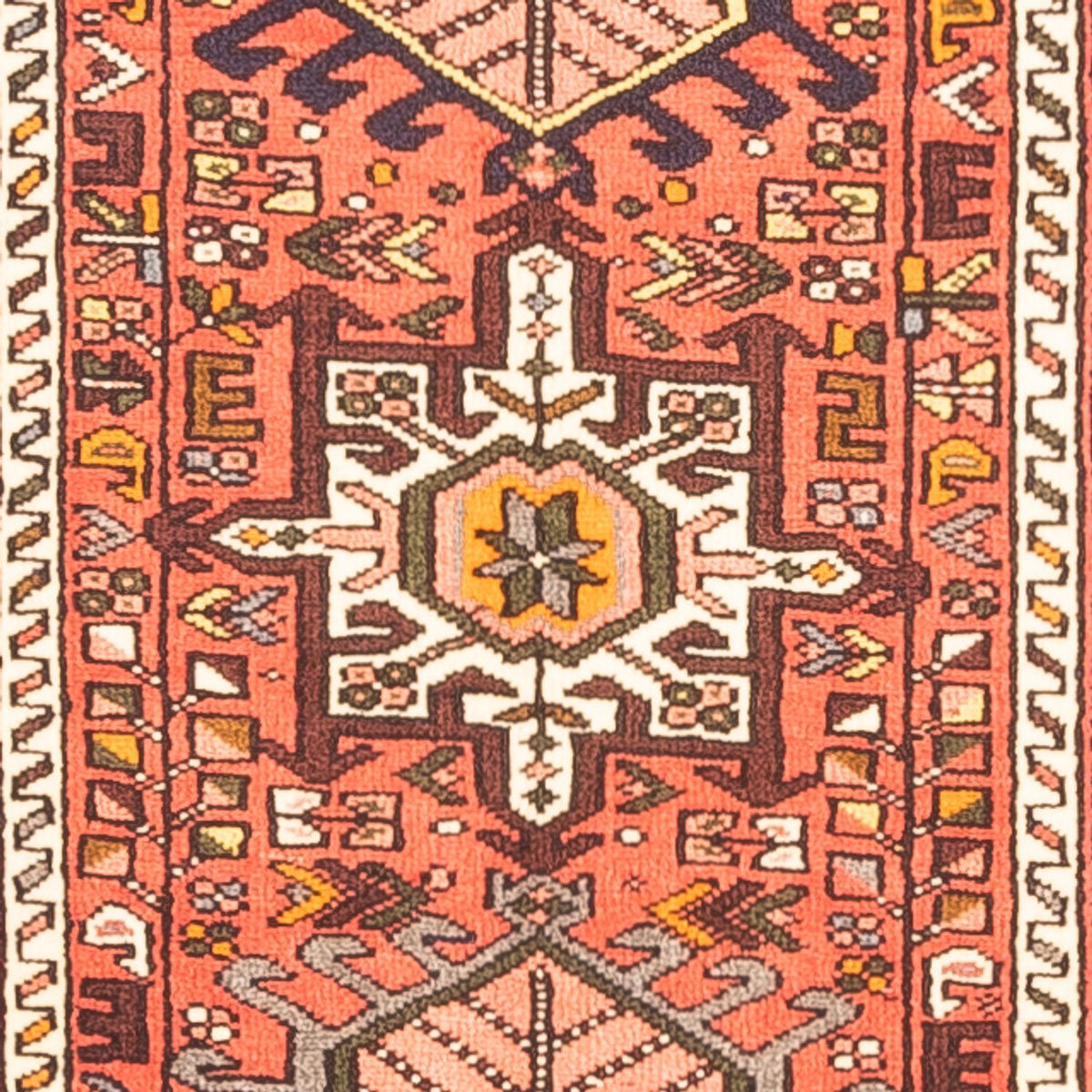 Tapis de couloir Tapis persan - Nomadic - 394 x 73 cm - rouge