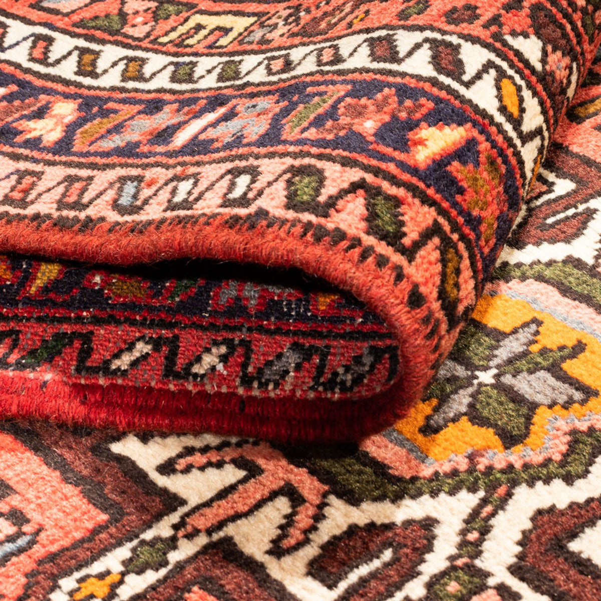Tapis de couloir Tapis persan - Nomadic - 394 x 73 cm - rouge