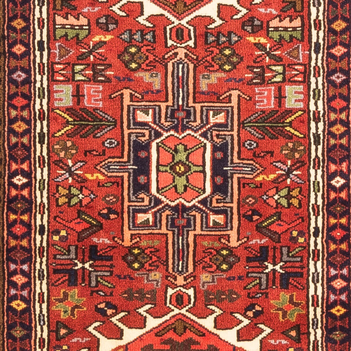 Tapis de couloir Tapis persan - Nomadic - 380 x 74 cm - rouge