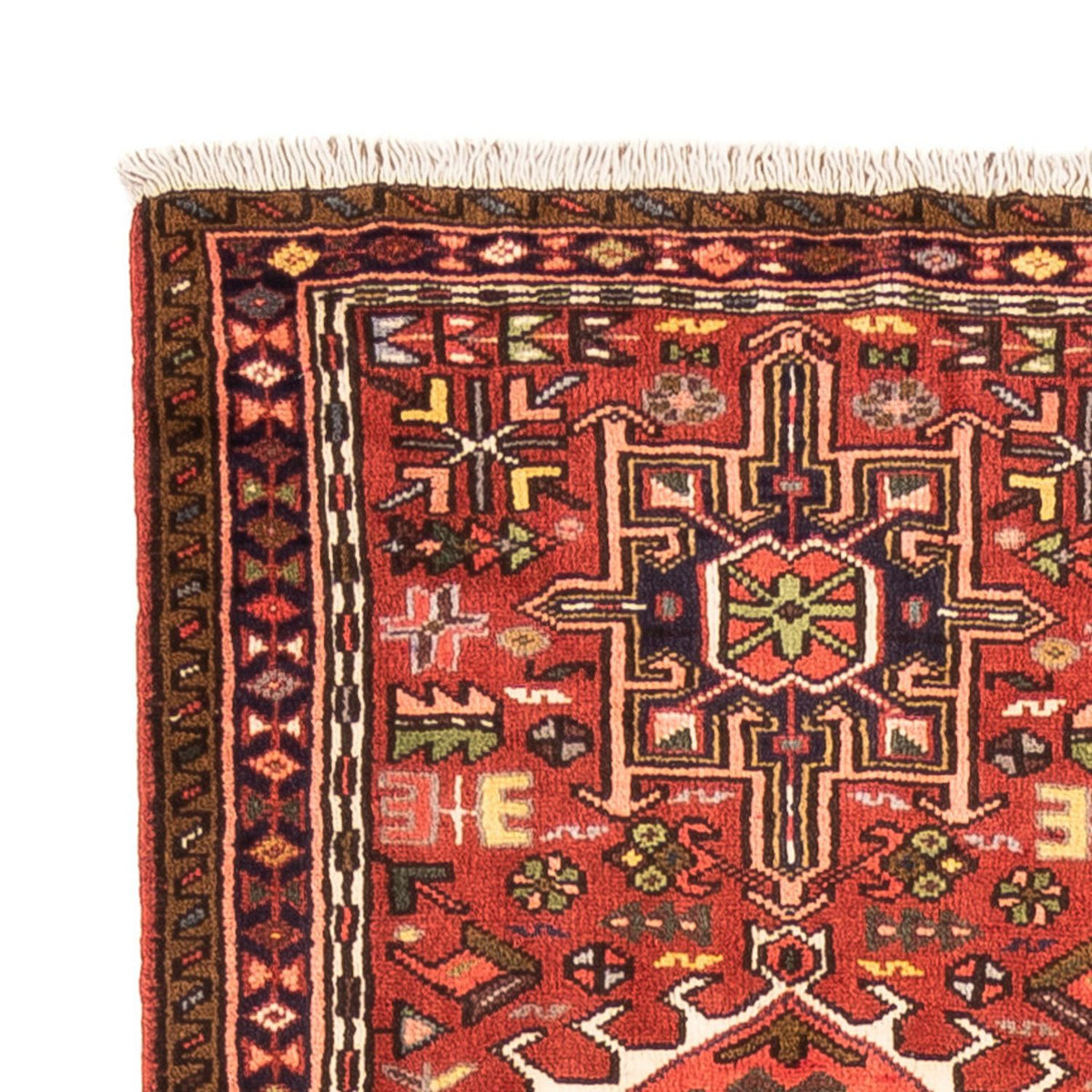 Tapis de couloir Tapis persan - Nomadic - 380 x 74 cm - rouge