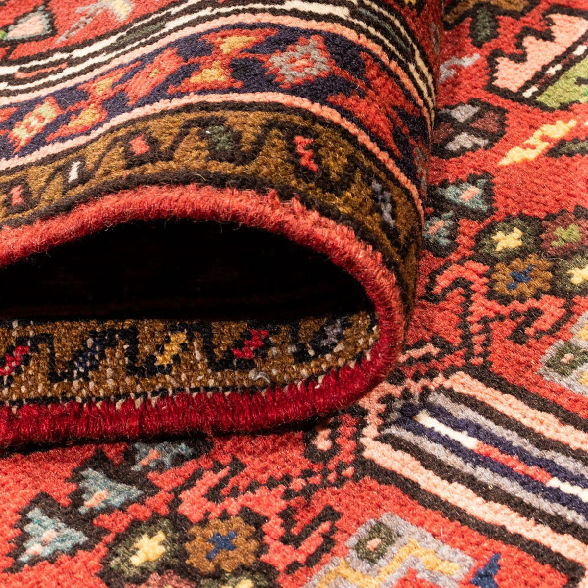 Tapis de couloir Tapis persan - Nomadic - 380 x 74 cm - rouge