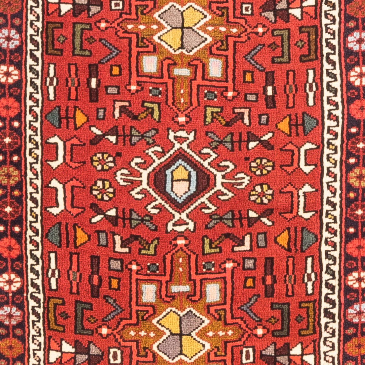 Tapis de couloir Tapis persan - Nomadic - 374 x 76 cm - rouge