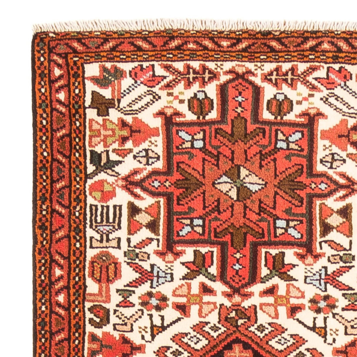 Tapis de couloir Tapis persan - Nomadic - 383 x 71 cm - rouge