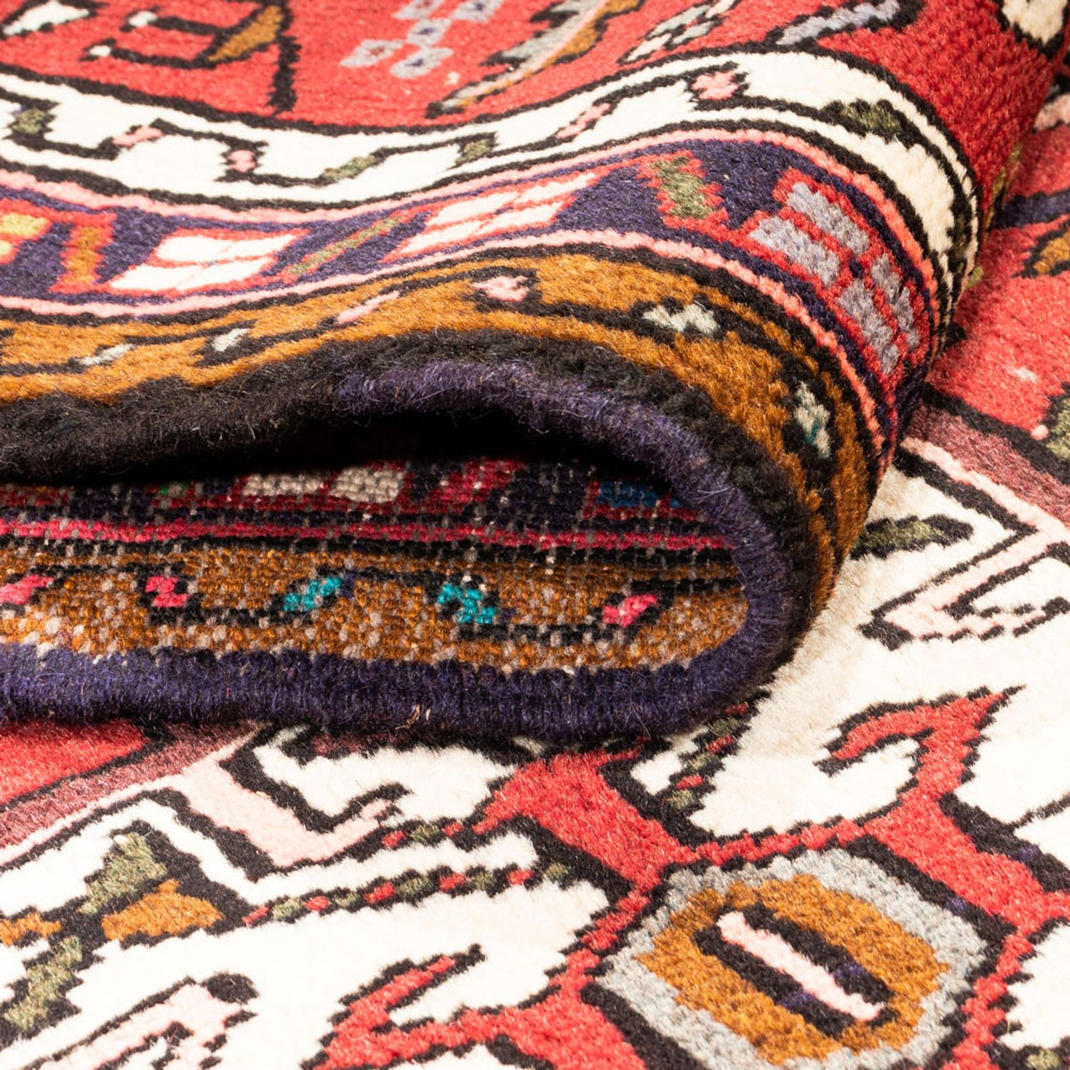 Tapis de couloir Tapis persan - Nomadic - 390 x 70 cm - rouge