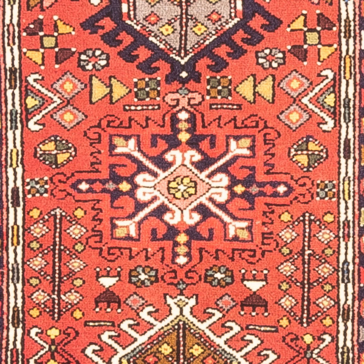 Tapis de couloir Tapis persan - Nomadic - 390 x 70 cm - rouge