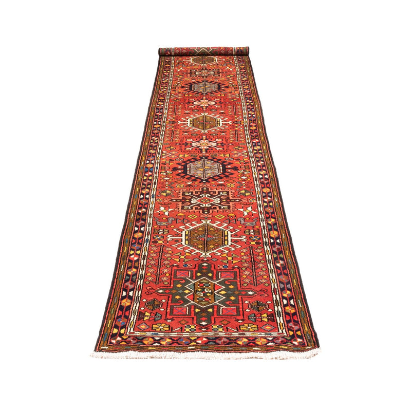 Tapis de couloir Tapis persan - Nomadic - 390 x 70 cm - rouge