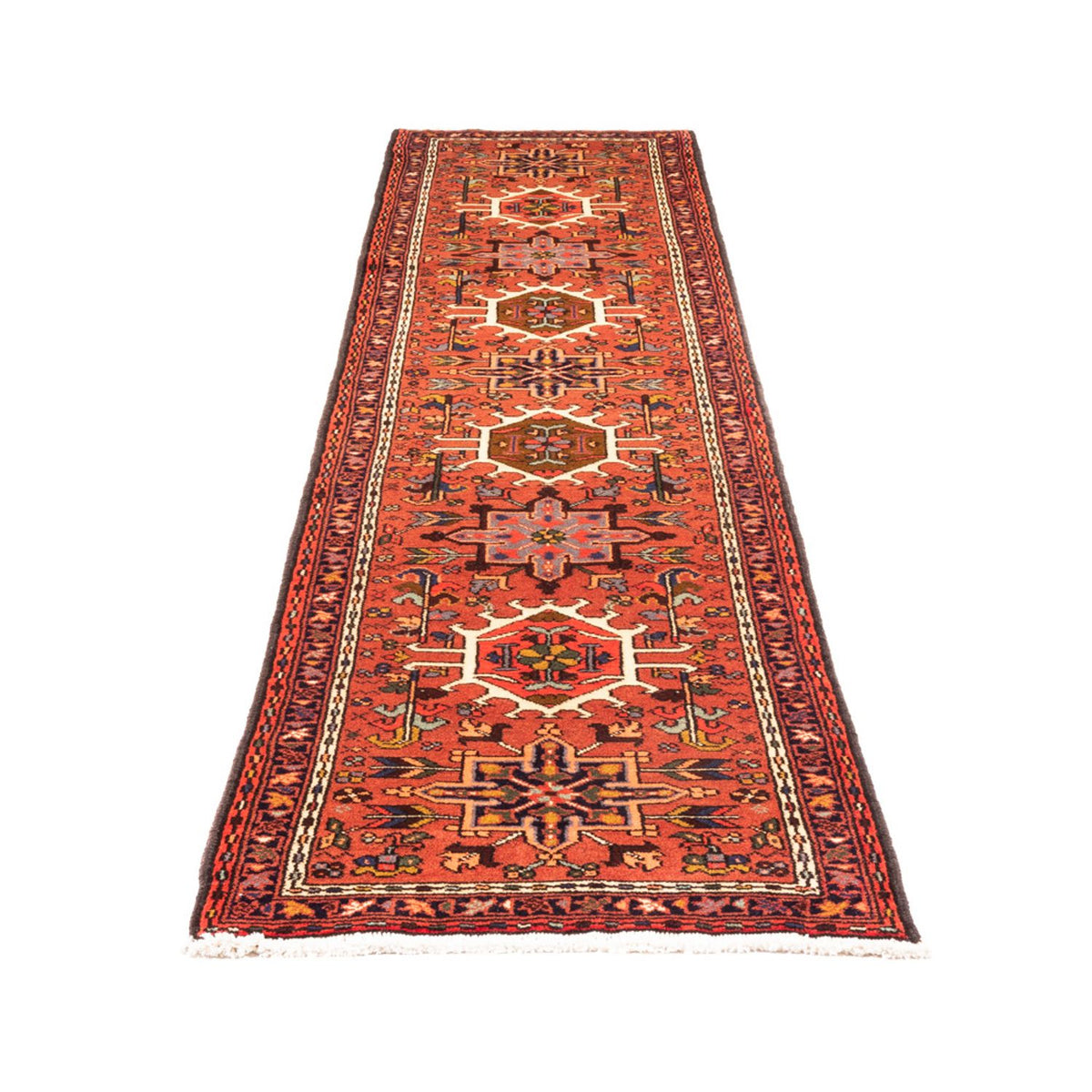 Tapis de couloir Tapis persan - Nomadic - 296 x 74 cm - rouge