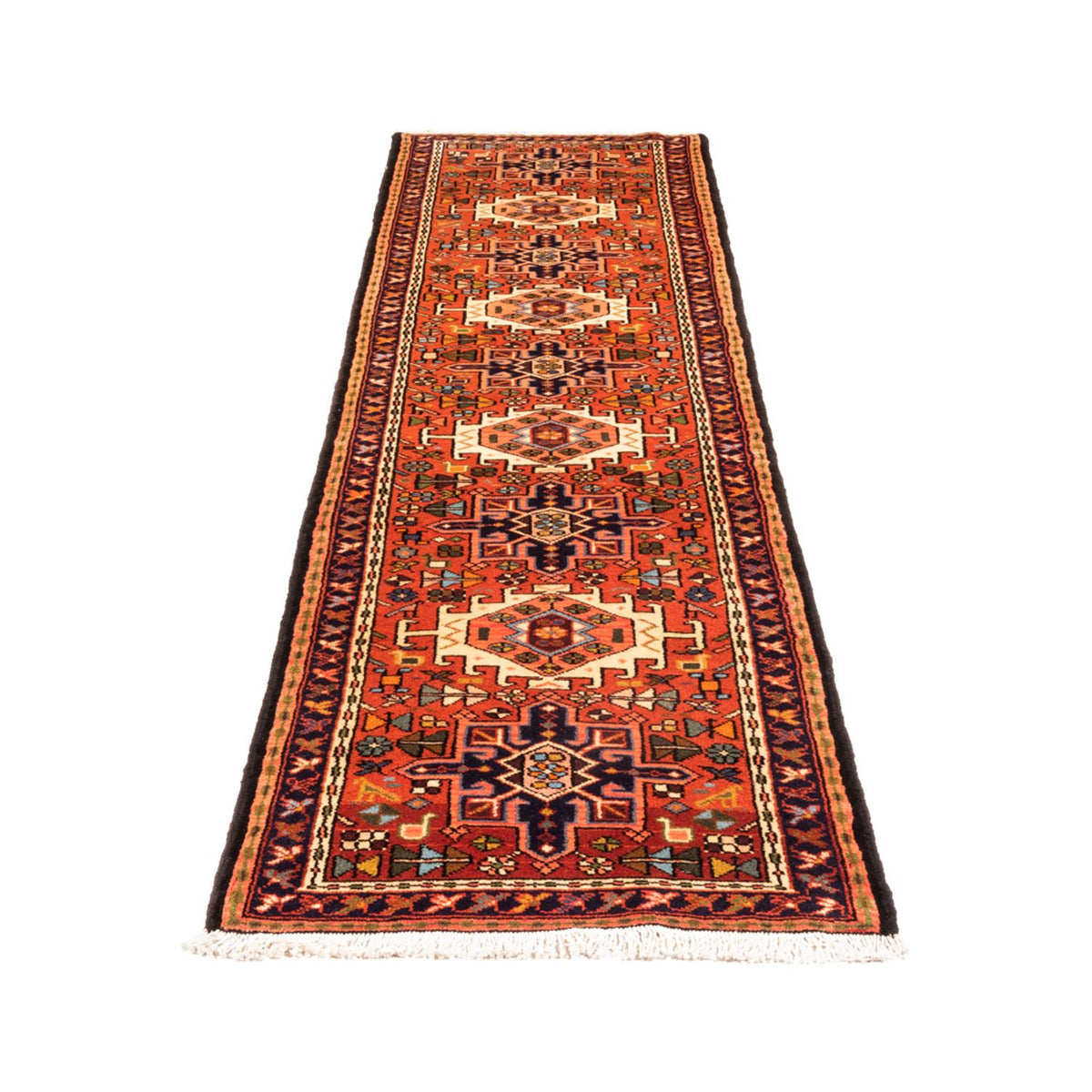 Tapis de couloir Tapis persan - Nomadic - 280 x 70 cm - rouge