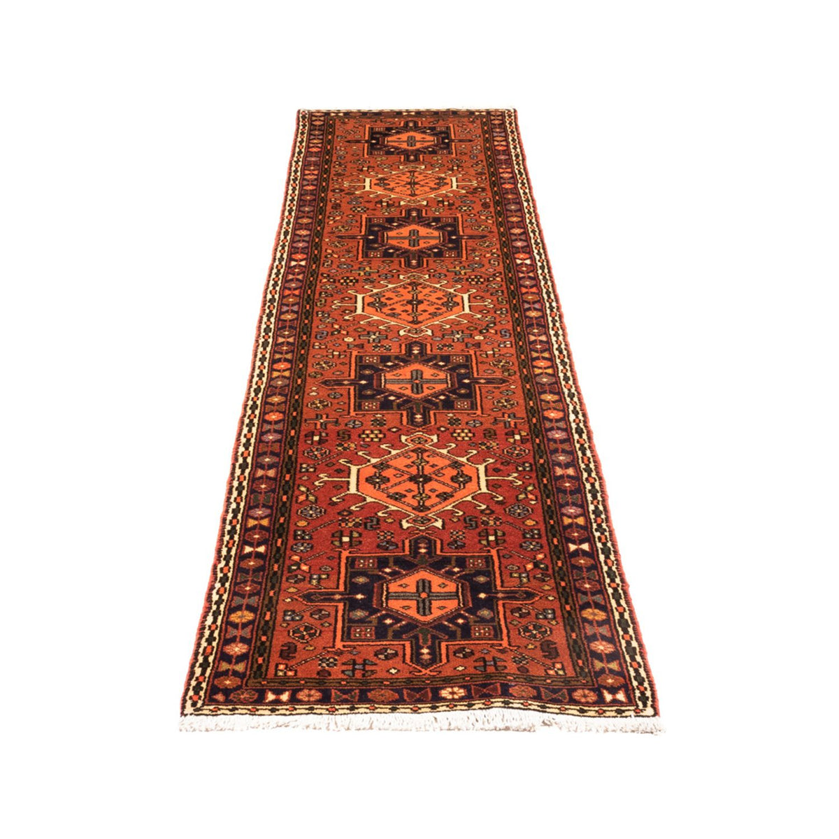 Tapis de couloir Tapis persan - Nomadic - 282 x 68 cm - bleu foncé
