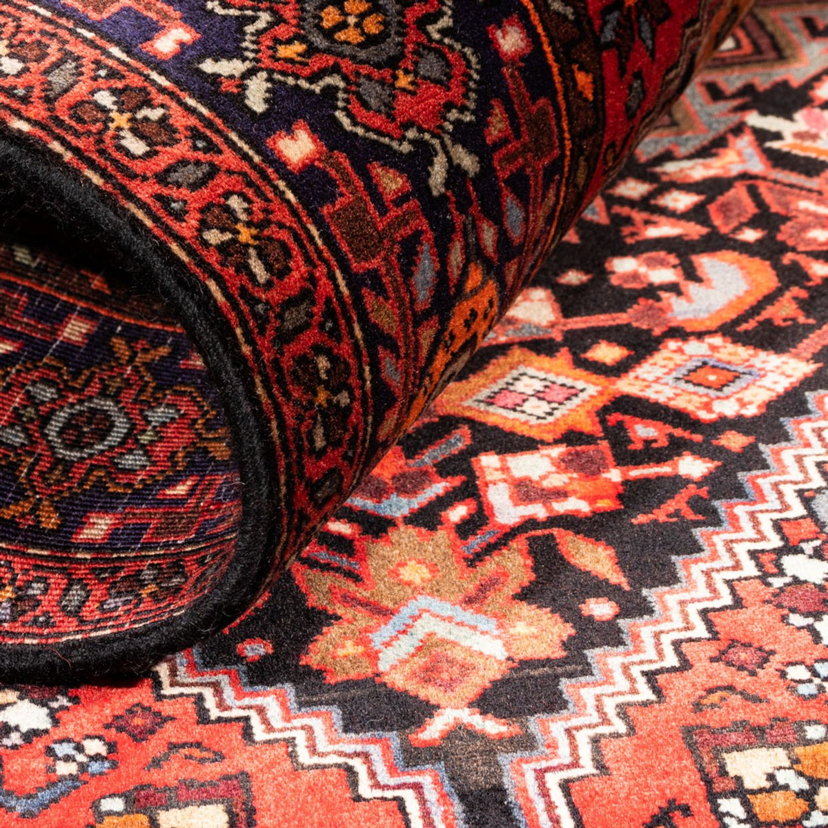 Tapis persan - Nomadic - 157 x 106 cm - bleu foncé