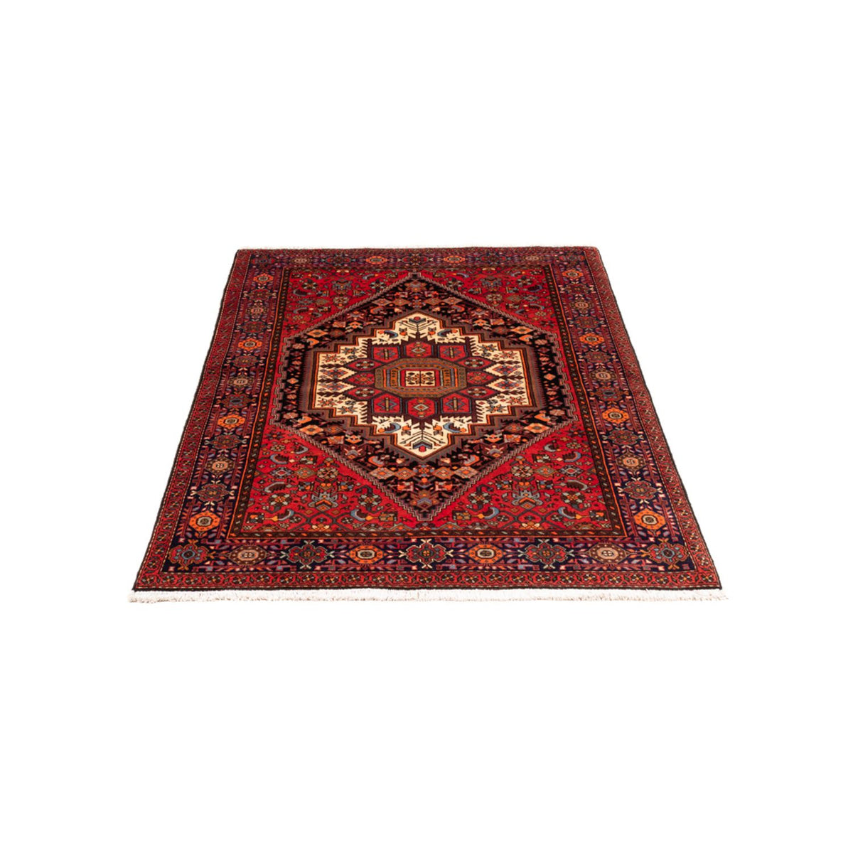 Tapis persan - Nomadic - 157 x 106 cm - bleu foncé