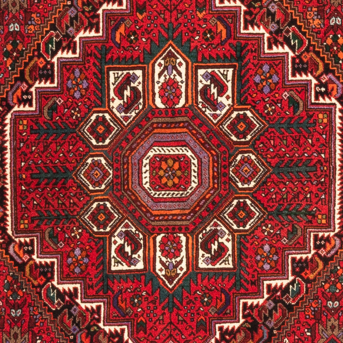 Tapis persan - Nomadic - 150 x 105 cm - rouge