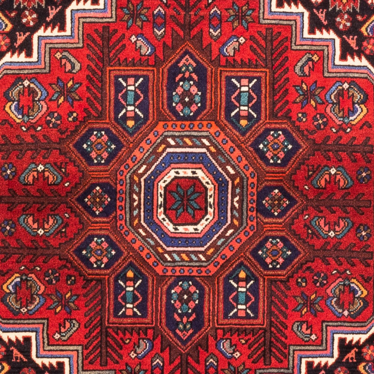 Tapis persan - Nomadic - 155 x 110 cm - rouge