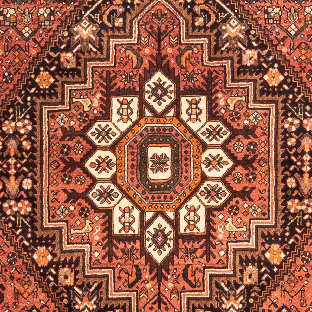 Tapis persan - Nomadic - 155 x 109 cm - rouge