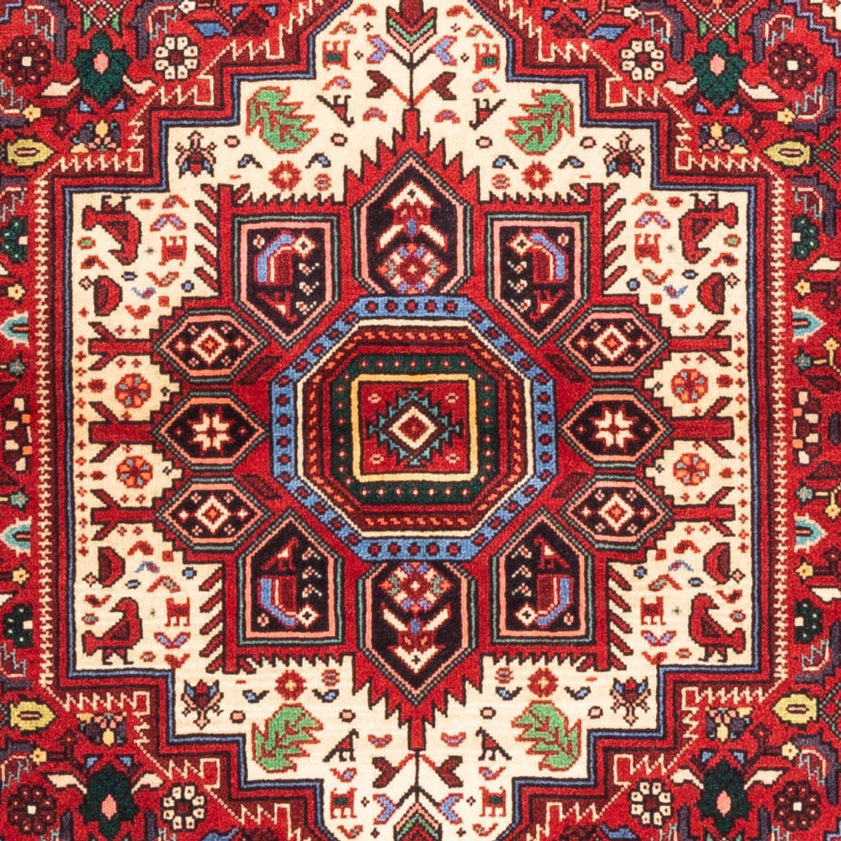 Tapis persan - Nomadic - 144 x 110 cm - rouge