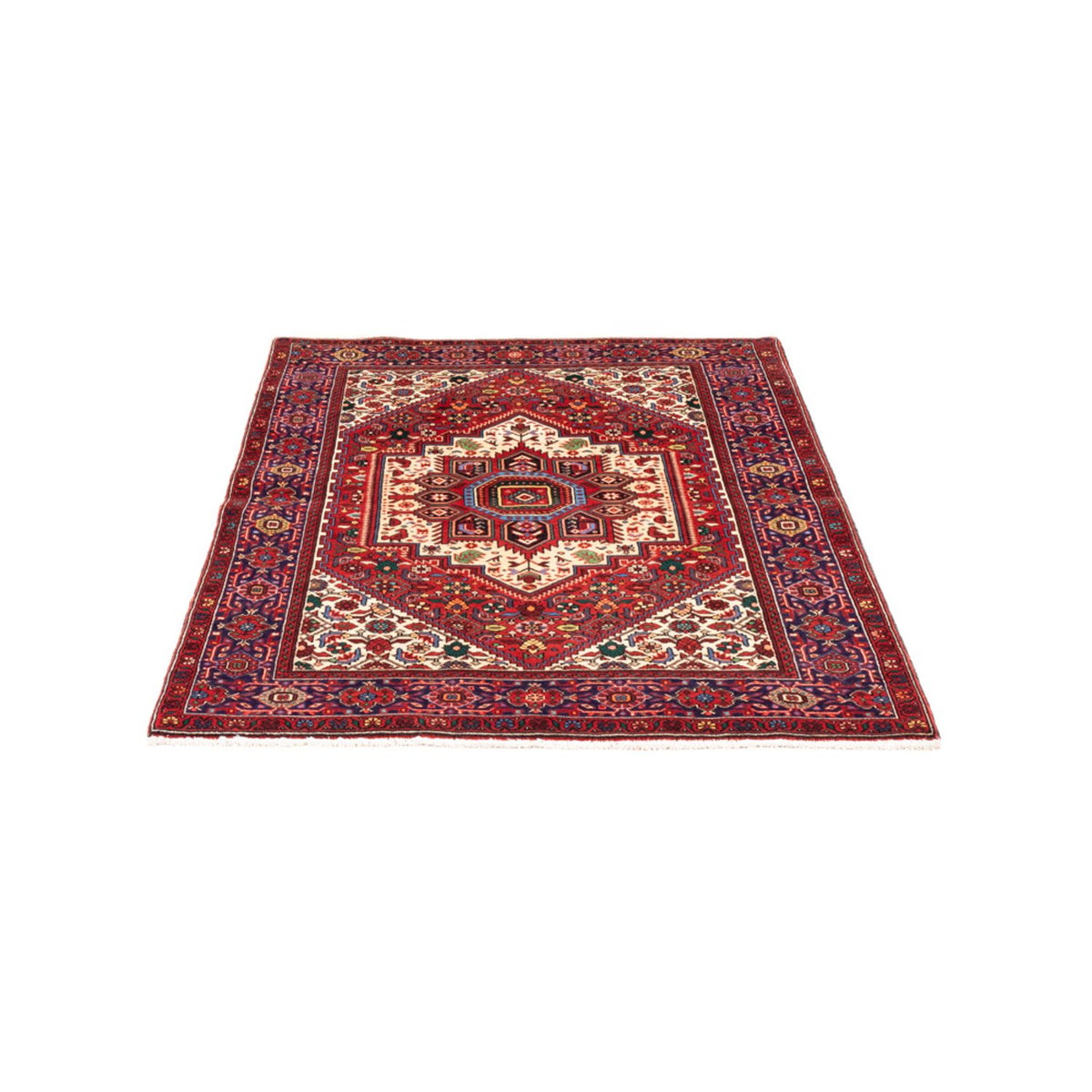 Tapis persan - Nomadic - 144 x 110 cm - rouge