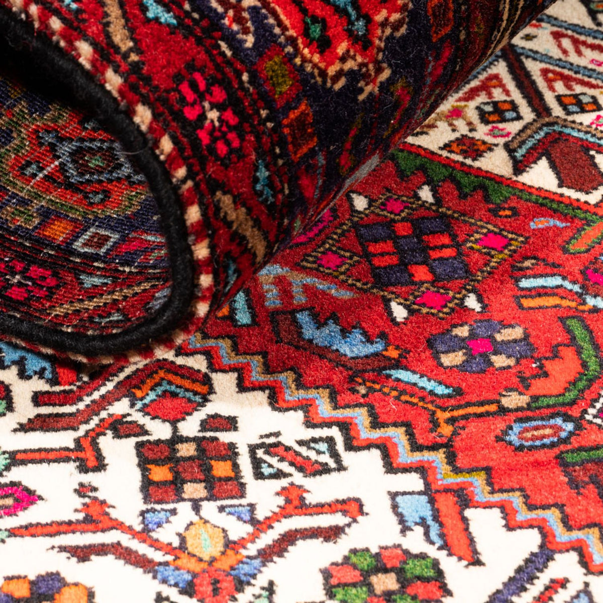 Tapis persan - Nomadic - 146 x 100 cm - rouge