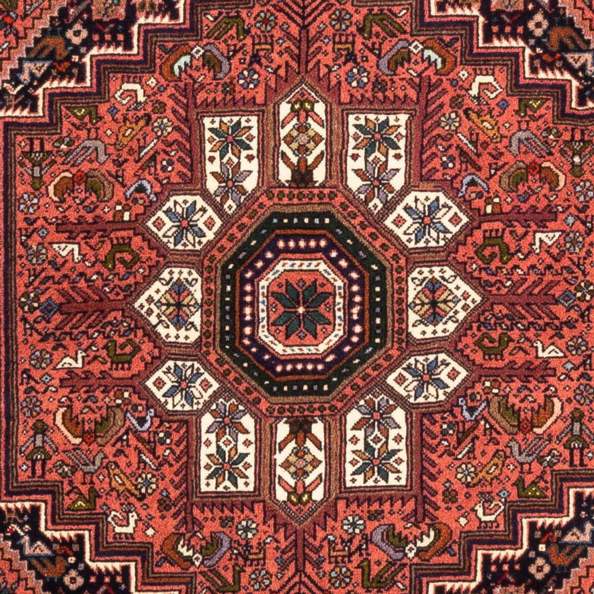Tapis persan - Nomadic - 147 x 100 cm - rouge