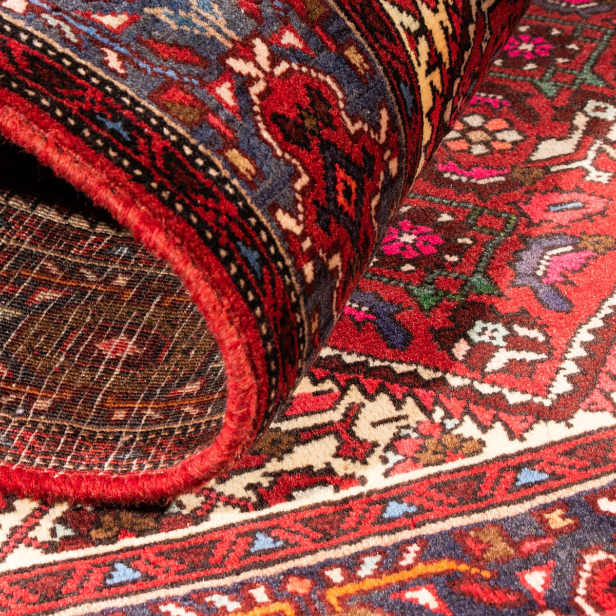 Tapis persan - Nomadic - 148 x 100 cm - rouge