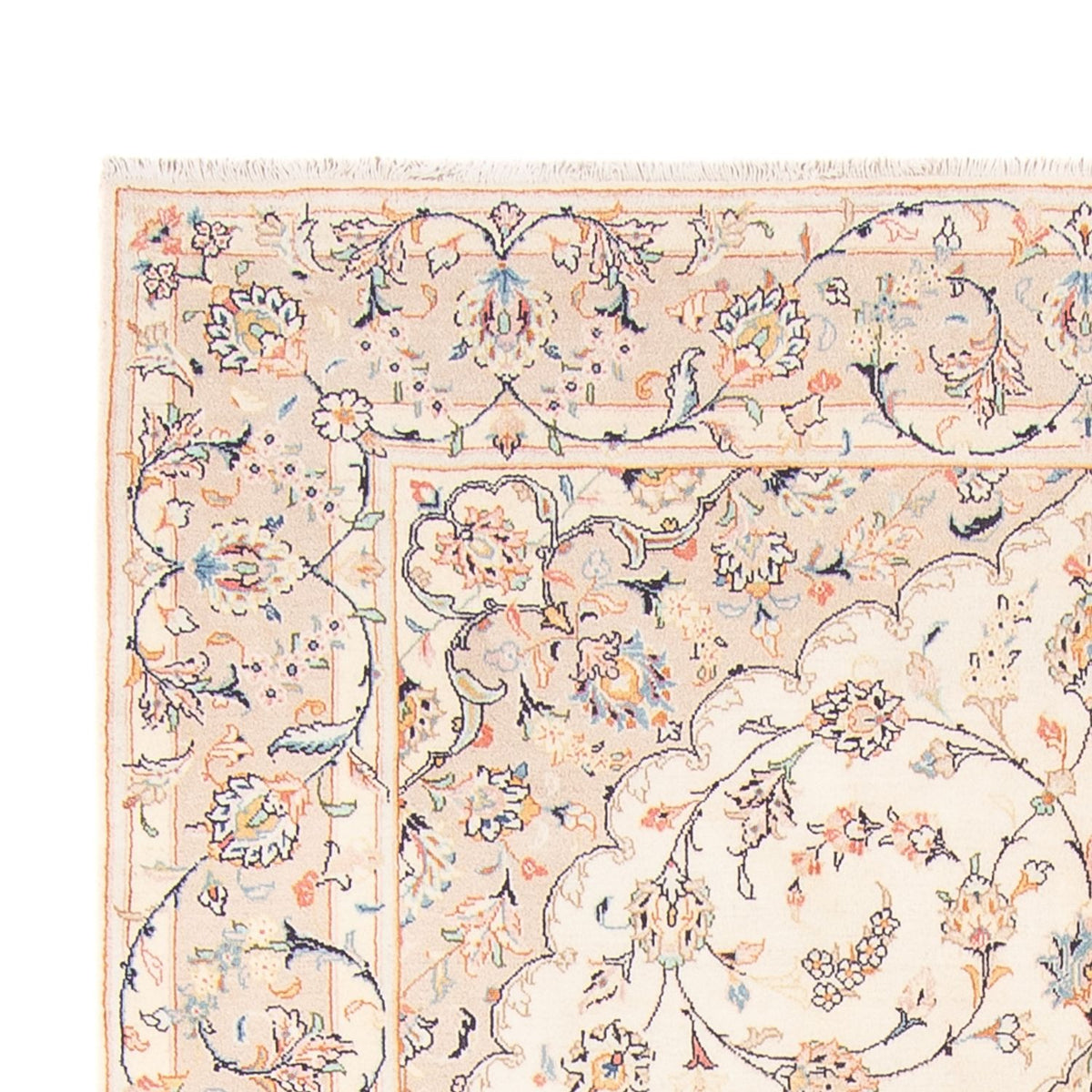 Tapis persan - Keshan - 296 x 196 cm - crème