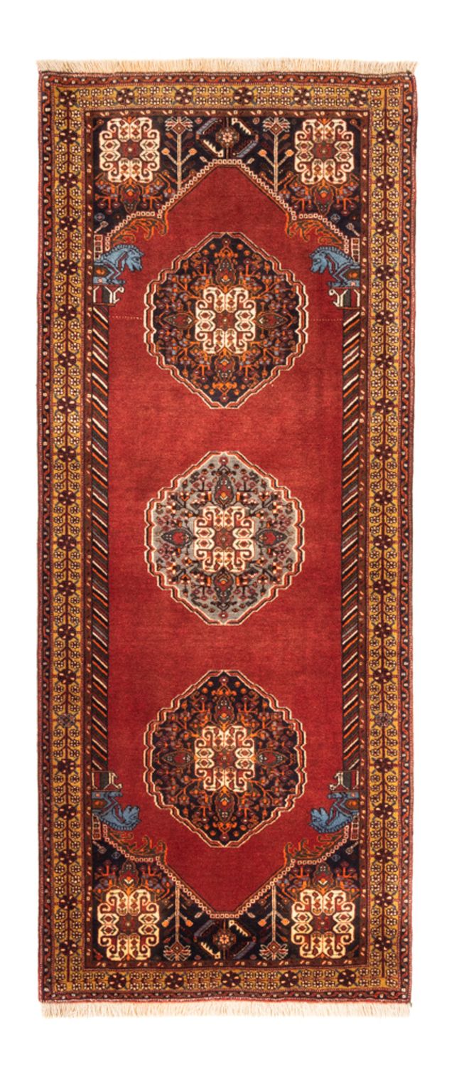 Tapis de couloir Tapis persan - Nomadic - 207 x 84 cm - rouge
