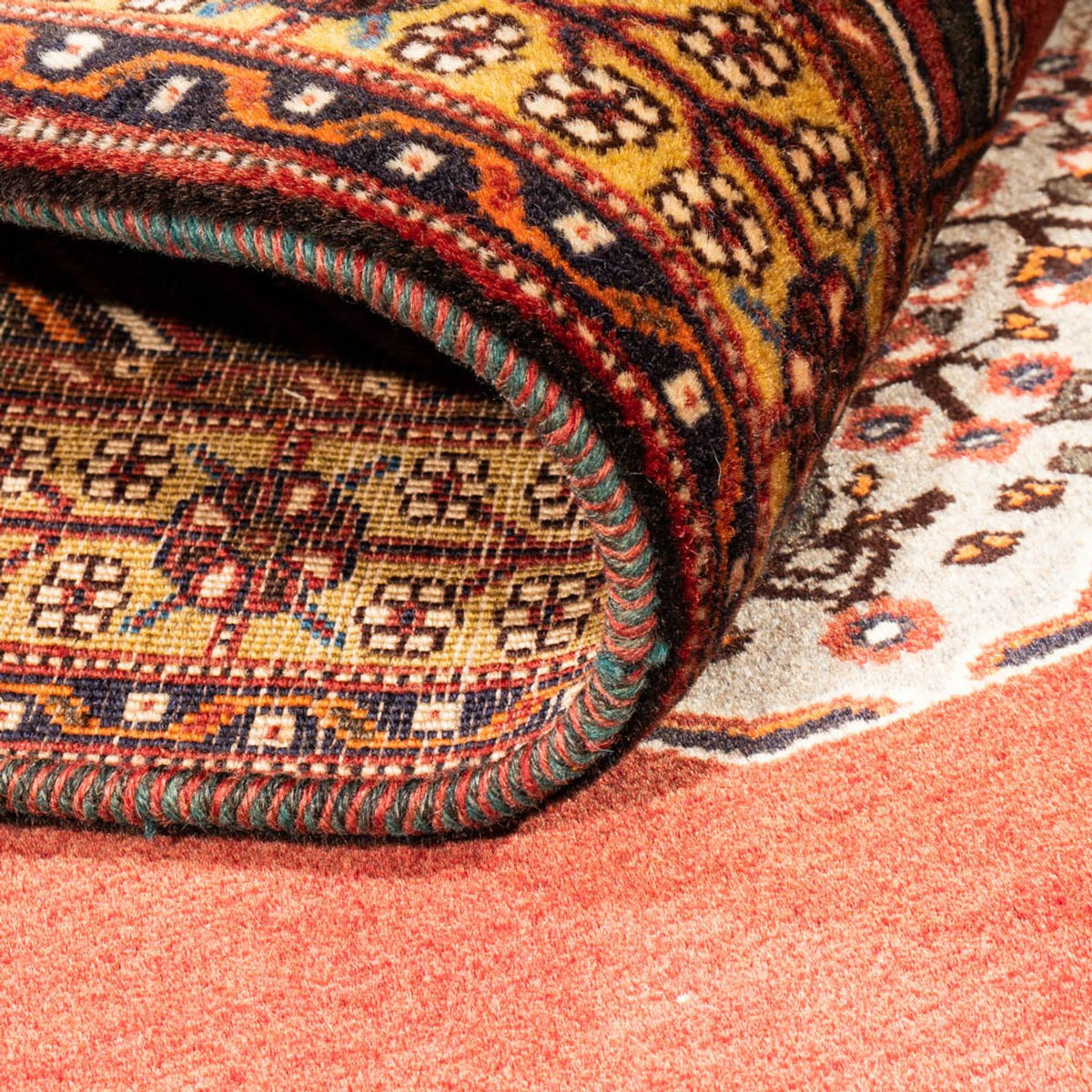 Tapis de couloir Tapis persan - Nomadic - 207 x 84 cm - rouge