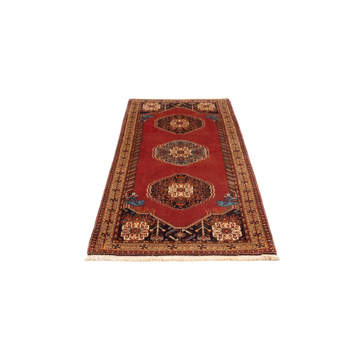 Tapis de couloir Tapis persan - Nomadic - 207 x 84 cm - rouge