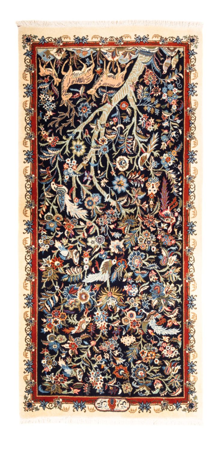 Tapis de couloir Tapis persan - Classique - 188 x 90 cm - bleu foncé