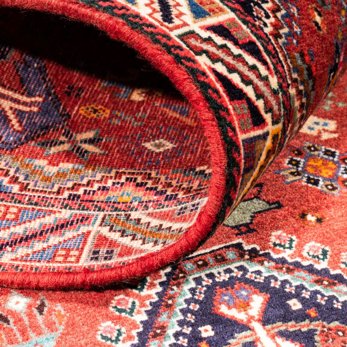 Tapis de couloir Tapis persan - Nomadic - 200 x 84 cm - rouge